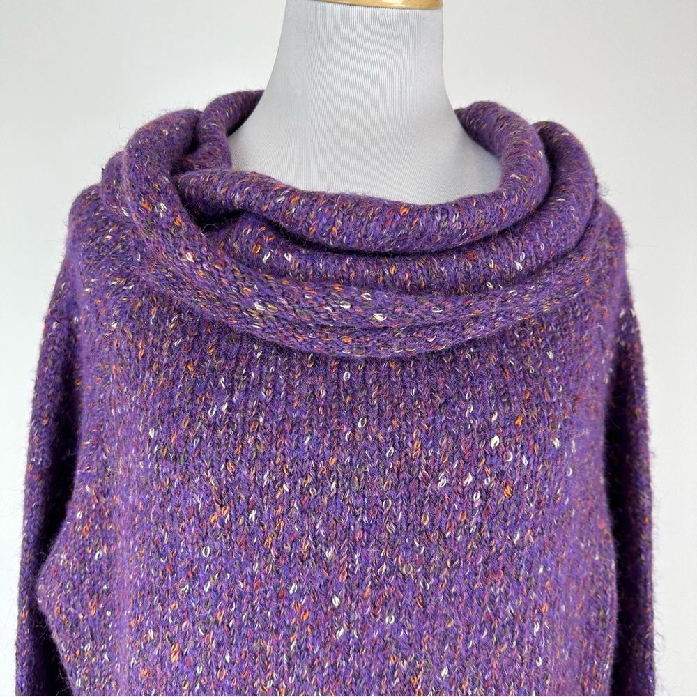 Dreamers Purple Cowl Neck Sweater Size Small - Picture 2 of 8